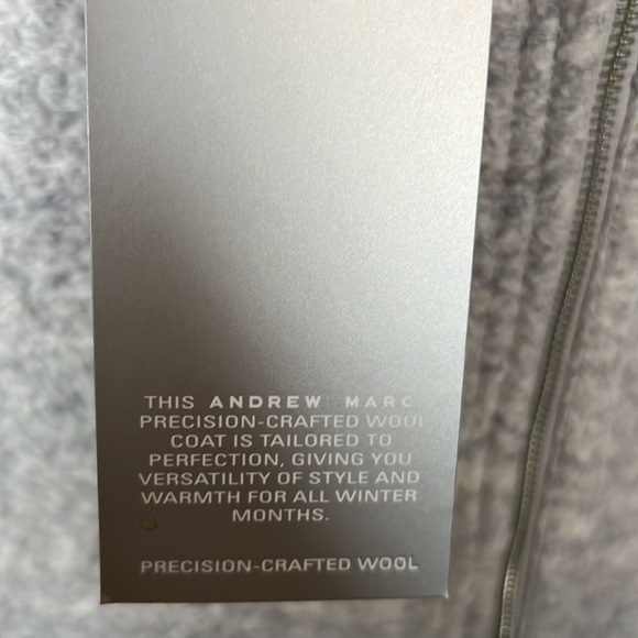 Andrew Marc Geller Assymetrical Long Coat Size M In Ivory - Picture 11 of 16